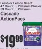 Cascade ActionPacs at Key Food
