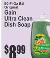Gain Ultra Clean Dish Soap at Key Food