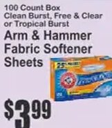 Arm & Hammer Fabric Softener Sheets at Key Food