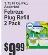 Febreze Plug Refill 2 Pack at Key Food