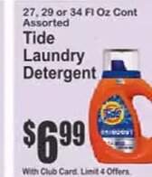 Tide Laundry Detergent at Key Food