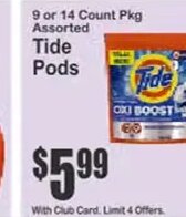 Tide Pods at Key Food