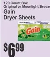 Gain Dryer Sheets at Key Food
