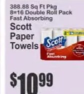 Scott Paper Towels at Key Food