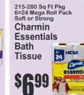 Charmin Essentials Bath Tissue at Key Food