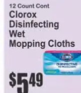 Clorox Disinfecting Wet Mopping Cloths