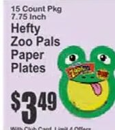 Hefty Zoo Pals Paper Plates at Key Food
