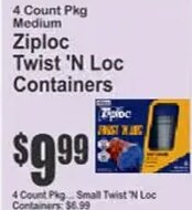 Ziploc Twist 'N Loc Containers