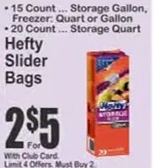 Hefty Slider Bags at Key Food