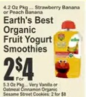 Earth's Best Organic Fruit Yogurt Smoothies at Key Food