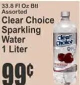 Clear Choice Sparkling Water 1 Liter
