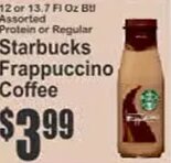 Starbucks Frappuccino Coffee at Key Food