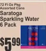 Saratoga Sparkling Water 6 Pack