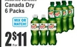 Canada Dry 6 Packs at Key Food