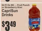 CapriSun Drinks at Key Food