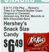 Hershey's Snack Size Candy at Key Food