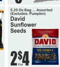 David Sunflower Seeds
