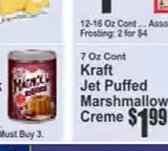Kraft Jet Puffed Marshmallow Creme at Key Food