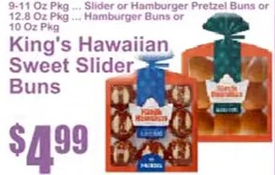 King's Hawaiian Sweet Slider Buns