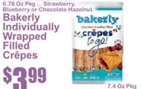 Bakerly Individually Wrapped Filled Crêpes at Key Food