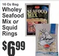 Wholey Seafood Mix or Squid Rings