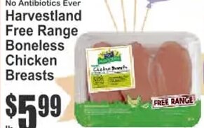 Harvestland Free Range Boneless Chicken Breasts at Key Food
