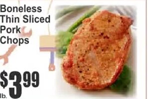 Boneless Thin Sliced Pork Chops