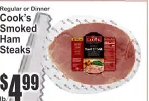 Cook's Smoked Ham Steaks at Key Food