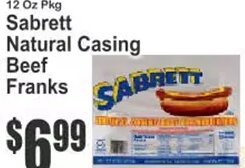 Sabrett Natural Casing Beef Franks at Key Food