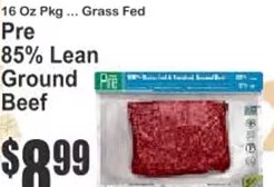 Pre 85% Lean Ground Beef at Key Food