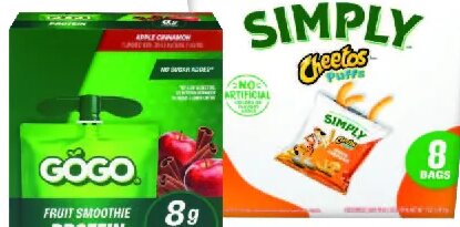 Gogo Protein or Frito Lay Simply Multipack