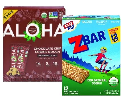 Clif ZBars or Aloha Protein Bars