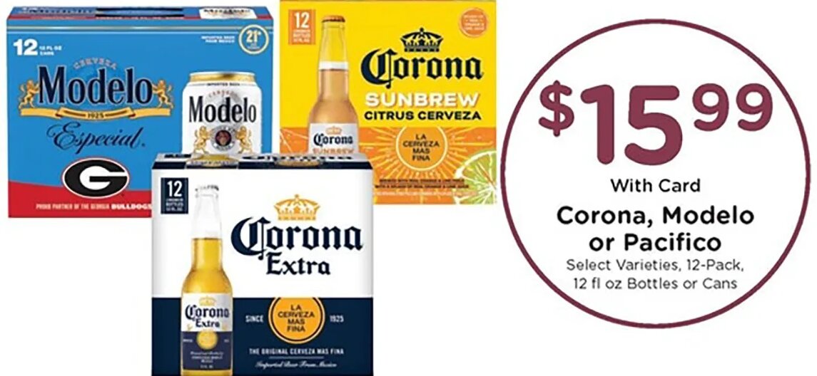 Corona, Modelo or Pacifico at Kroger