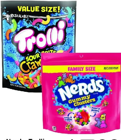 Nerds, Trolli or Black Forest Family Size Candy
