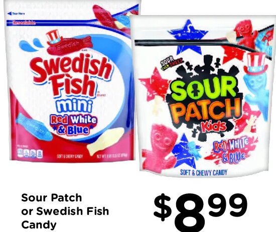 Sour Patch or Swedish Fish Candy