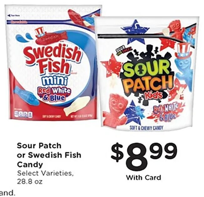 Sour Patch or Swedish Fish Candy
