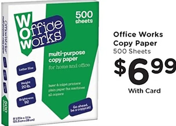 Office Works Copy Paper