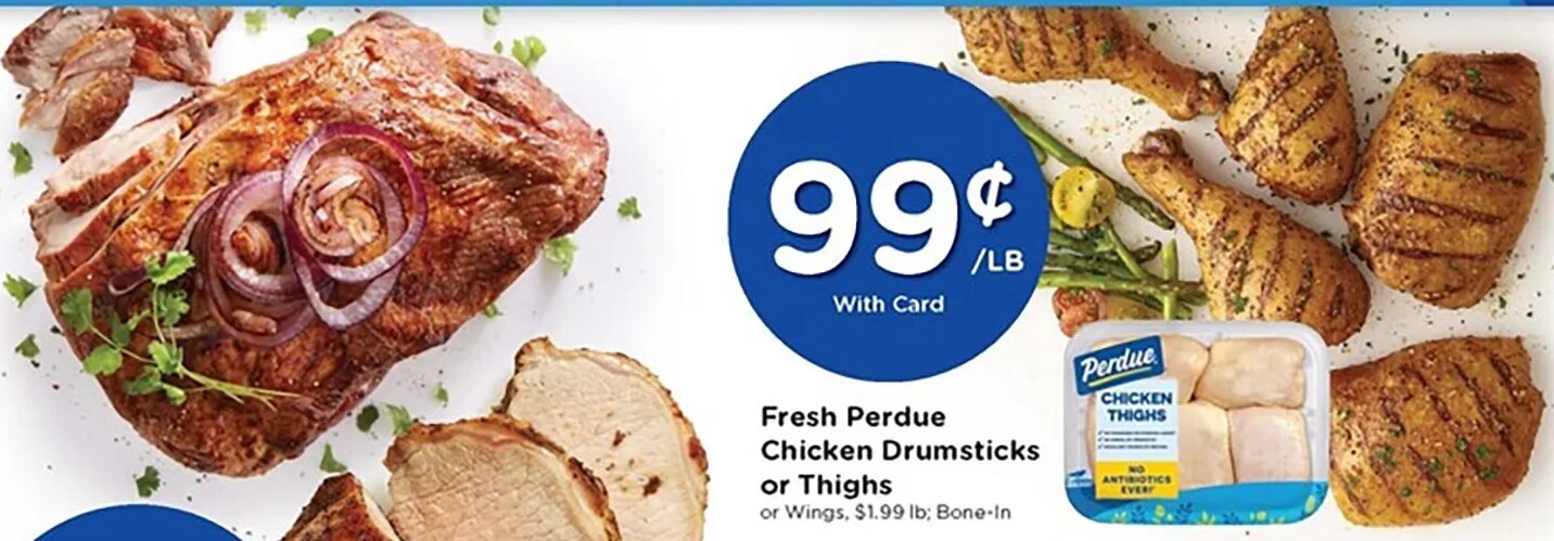 Fresh Perdue Chicken Drumsticks or Thighs