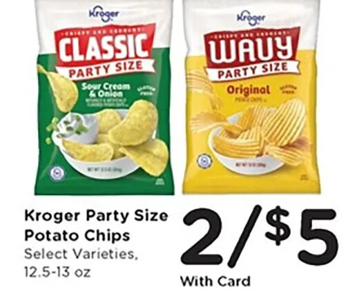 Kroger Party Size Potato Chips
