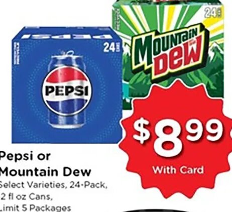 Pepsi or Mountain Dew at Kroger