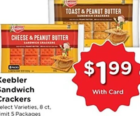 Keebler Sandwich Crackers at Kroger