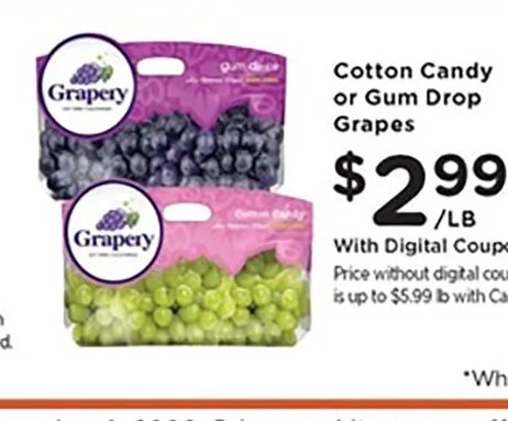 Cotton Candy or Gum Drop Grapes
