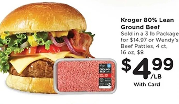 Kroger 80% Lean Ground Beef