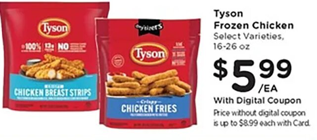 Tyson Frozen Chicken at Kroger
