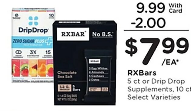 RXBars or DripDrop