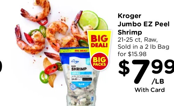 Kroger Jumbo EZ Peel Shrimp at Kroger