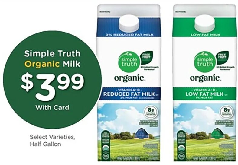 Simple Truth Organic Milk at Kroger