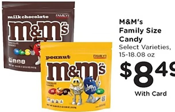 M&M's Family Size Candy at Kroger