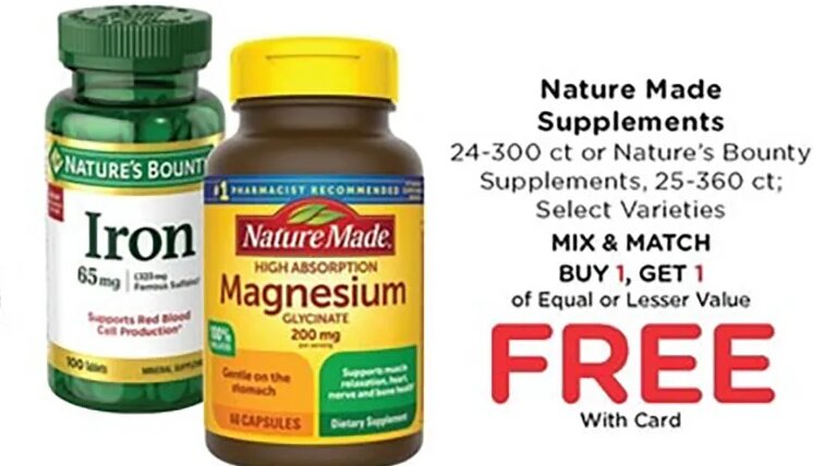 Nature Made Supplements / Nature's Bounty Supplements