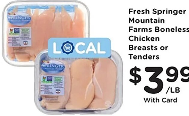 Fresh Springer Mountain Farms Chicken Breasts or Tenders at Kroger